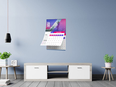 2020 Wall Calendar Template 2020 a3 branding corporate creative desing illustration template wall wall calendar