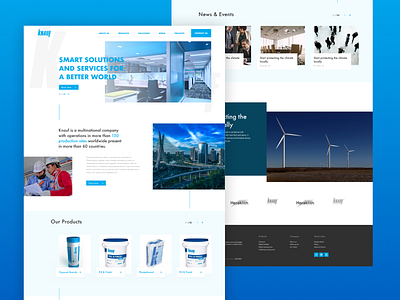 KNAUF redesign idea beta blue building clean color curation debut design designers industrial marketing materials minimal semi flat ux