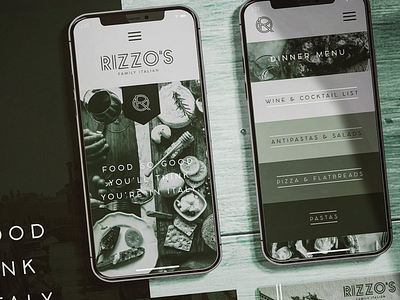 Rizzo Family Italian- Branding 1 brand identity brand materials branding logo logo design mobile print restaurant restaurant branding web
