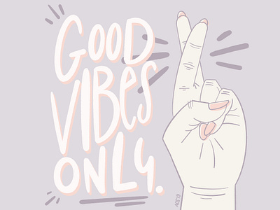 Good Vibes Only design doodle drawing graphic hand hand drawn illustration illustrator lettered lettering