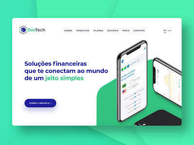 Beetech Landing beetech branding design fintech flat ui web