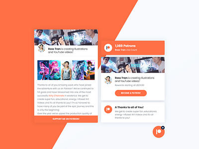 Asgard Social Plugin - Patreon art artist box css development feed illustration javascript js message patreon plugin social social media social network wordpress