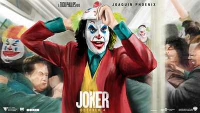 Joker- Watercolor Alternative Movie Poster alternative movie poster art character dc comics dccomics fanart fantasy hand drawn handmade jaoquin phoenix joker keyart the commas traditional traditional art watercolor watercolor art watercolor painting watercolors watercolour