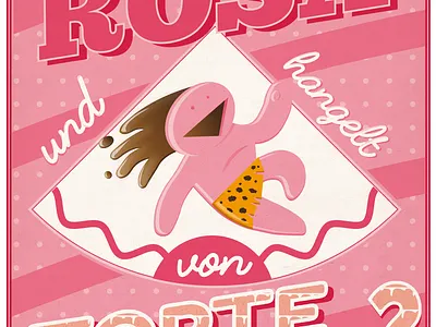 funny postcards design food illustration joke marzipan vector witz