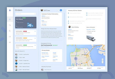 Truck / Shipment Tracking Dashbaord design product product design uber design ui visual