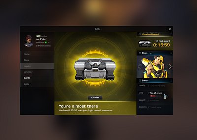 Firefall - Playtime reward firefall fps fui light mmo mmorpg scifi space yellow