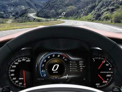 Corvette User interface automotive design car center cluster corvette dash dashboard dashboard design dashboard ui gm infotainment supercar