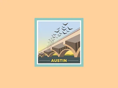 Austin Travel Badge badge design flat graphic design icon illustration logo