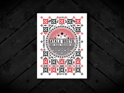 Batala Bristol architecture design logo reggae samba screen printing serigrafia texture vector