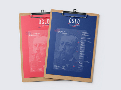 OSLO Pop-Up Brunch Menu branding design food menu