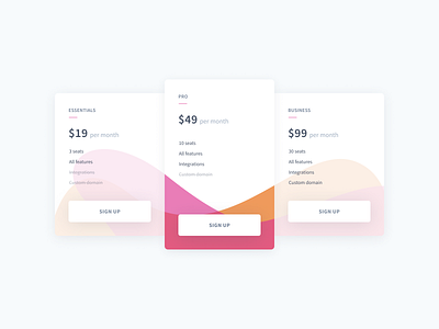 SaaS pricing table clean design interface marketing marketing site minimal pricing pricing plans pricing table responsive ui web web design