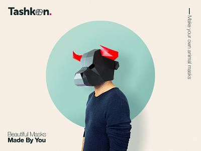 Make your own animal masks design illustration landing landing page low poly lowpoly mask paper paper art paper craft paper mask papercraft ui ui design ux webdesign