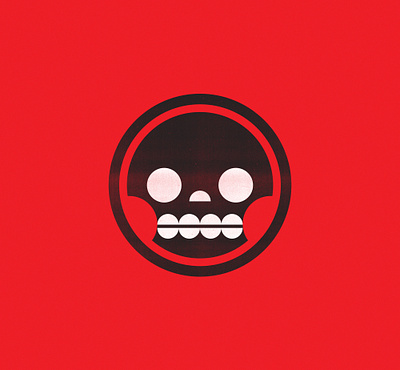 Skull #1 branding design emblem grid illustration logo minimal red simple skull vector