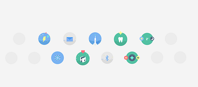 Icon Set design app health healthtech icon icon design icon set iconography medical rewards teeth toothbrush ui