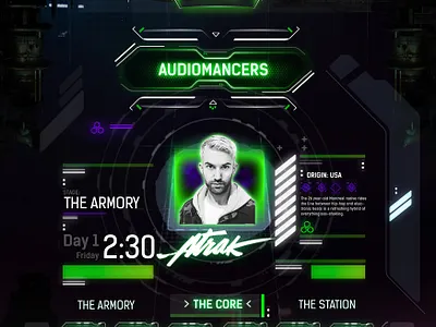 Dropzone Music Festival website dj edm fui future music music festival scifi vj