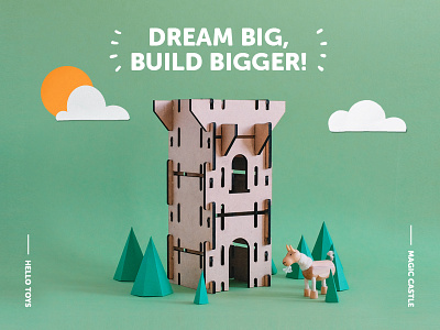 Magic Castle toy design landing landing page paper art paper craft toy design toy designer ui ui design ux wooden toy