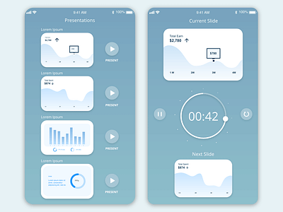 Presentation Timer app dailyui design minimal ui ux web