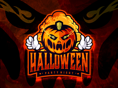 Halloween esports logo designs esports fire flame games halloween halloween design halloween party illustration logo skull vector