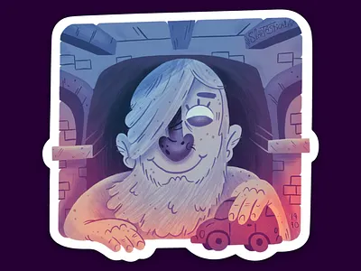 Fremont Troll | Upper Left USA art artwork character design diecutstickersdotcom drawing fremont troll icon illustration illustrator sculpture seattle seattlemonstermash slaptastick statue stickers subscription troll vector washington