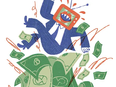 How Mass Media Became A Marketplace editorial illustration illustration media