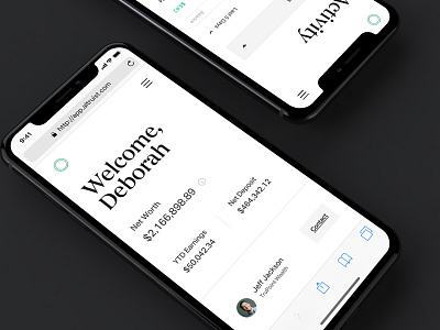 Altruist Client Portal Exploration black design gray inspiration ios ios app mobile ui web white