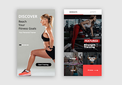 Fitness Mobile App Layout adobe photoshop branding clean ui design illustrator ui ui patterns uidesign uipractice ux webdesign