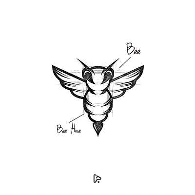 BEE HIVE bee bee logo brand branding design designer fly garagephic studio graphic hive icon illustration inspiration logo vector wings