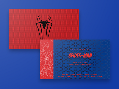 TASM Business Card blue business card businesscard design red spider man spiderman superhero weekly warm up