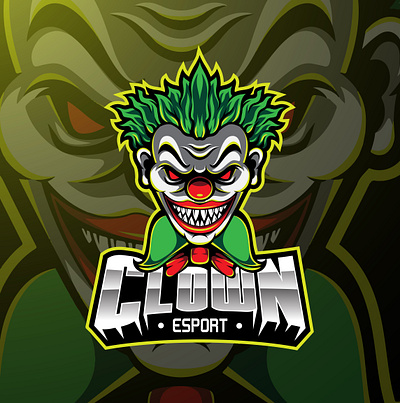 Clown sport mascot logo design animal logo branding clown design esport esports game design graphic design illustration joker logo mascot logo