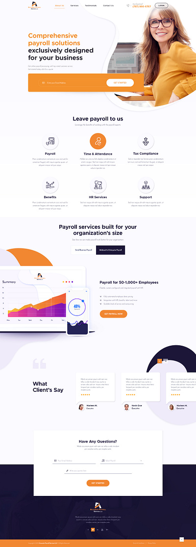 Accurate Payroll branding design typography web