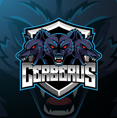 Three headed cerberus mascot logo design animal logo branding cerberus design esport esports game design graphic design illustration logo mascot logo