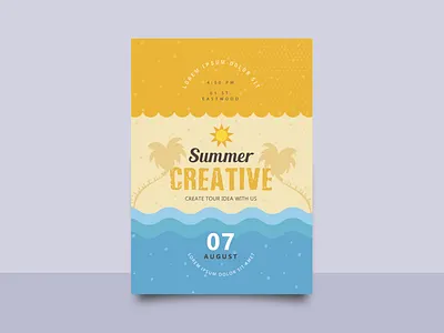 Summer Creative Poster Design creative design graphic design illustrator cc poster design print design