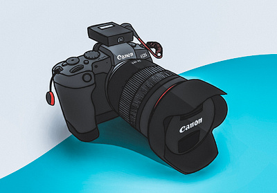 Canon EOS RP camera canon design drawing dslr eos eos rp eos rp illustration procreate procreate app product sketch