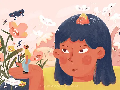 The giant garden doodle illustration illustrations paint