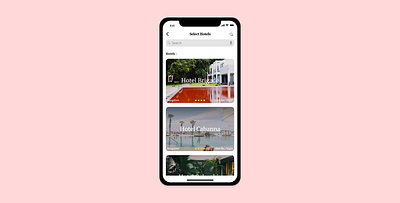 Hotel selection hotels ios10 resturent ui ux