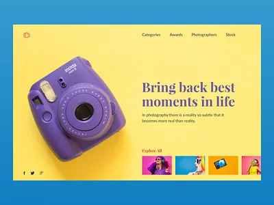 Clickz Landing Page agency branding clean colors design dribbble fashion icon illustration landing page logo minimal outcrowd photography product studio trending typography ui