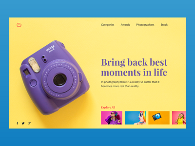 Clickz Landing Page agency branding clean colors design dribbble fashion icon illustration landing page logo minimal outcrowd photography product studio trending typography ui