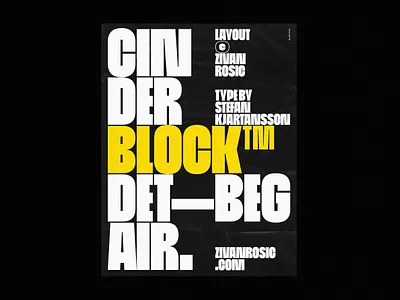 Cinderblock layout minimal poster print type typography