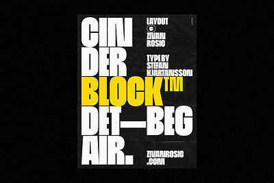 Cinderblock layout minimal poster print type typography