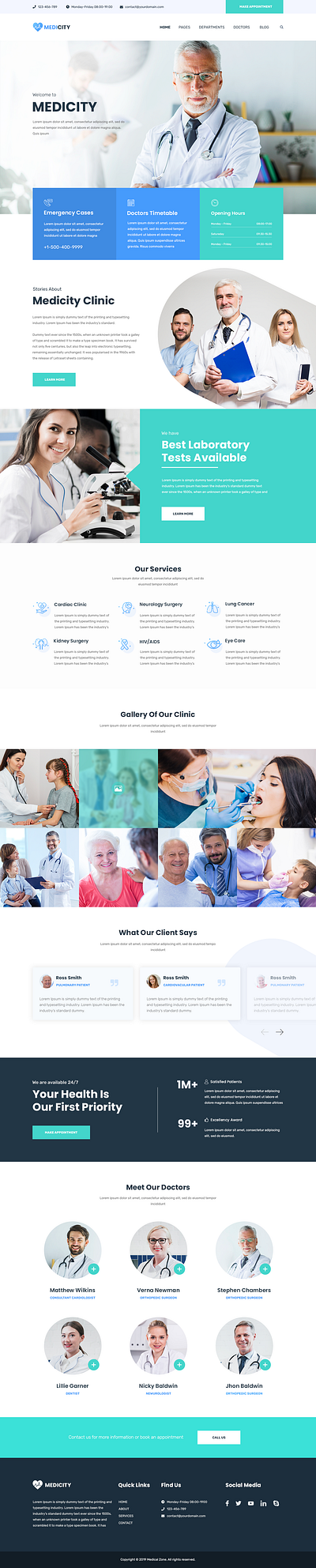 Medical Theme medical design minimalist website website design wordpress design wordpress developer