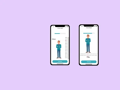 height and Weight Selection fitness height ios ios10 ui ux weight