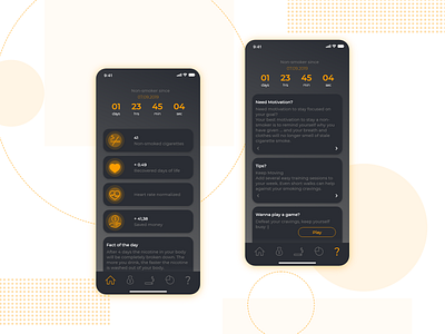 Quit Smoking App adobexd app design ios iphone iphonex mobile mobile app design user experience user experience design user interface