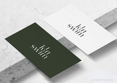 Kin Swim Logo Design branding business card design business cards design icon illustrator logo minimal type