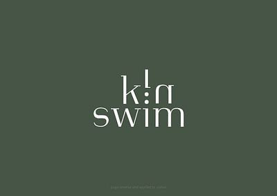 Kin Swim Logo Concept branding design icon illustrator logo minimal typography vector