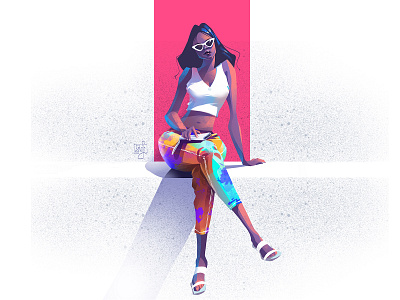 Attitude character design character illustration characterdesign flag design girl illustration illustrator procreate women