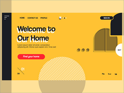 Welcome Our Home! - Landing Page branding design icon illustration landing page ui ui design ux ux design vector