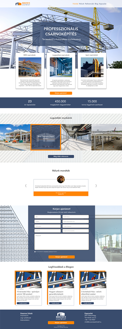 Brown Steel&Hall website design branding design logo ui website