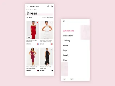 Fashion ecommerce app app concept iphone x mobile ui ux