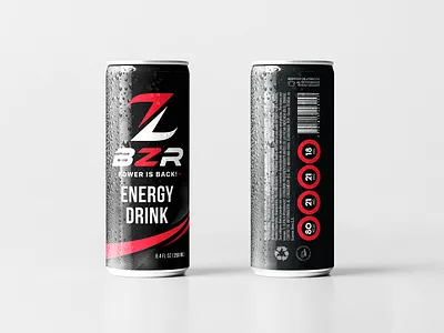 BZR Energy Drink bottle brand branding cold drink concept design energy energy drink pack packaging power sport strong
