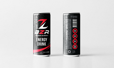 BZR Energy Drink bottle brand branding cold drink concept design energy energy drink pack packaging power sport strong